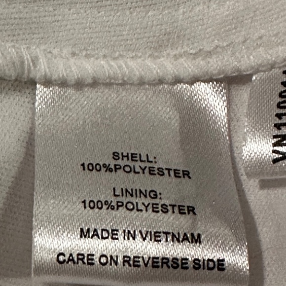 NEW YORK & COMPANY Dress Midi White Lace Overlay Medallion Lined Size 8 - Picture 9 of 10